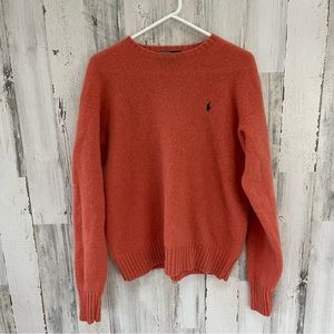 Polo By Ralph Lauren Men’s 100% Wool Sweater Size Large Color Melon